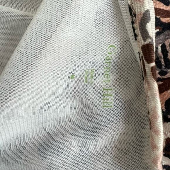 Garnet Hill Faux Wrap Knit Surplice Floral Brianna Dress Midi size Medium - Picture 13 of 15